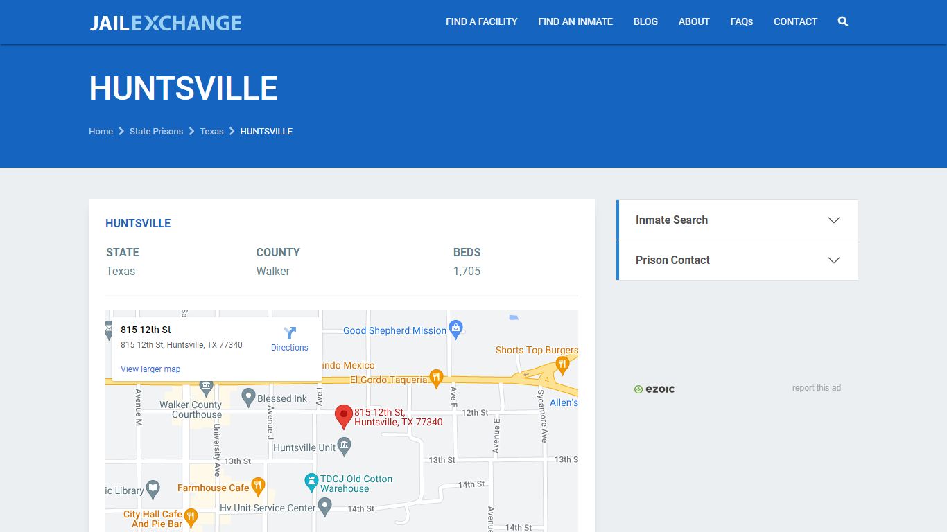 HUNTSVILLE Prisoner Search - JAIL EXCHANGE